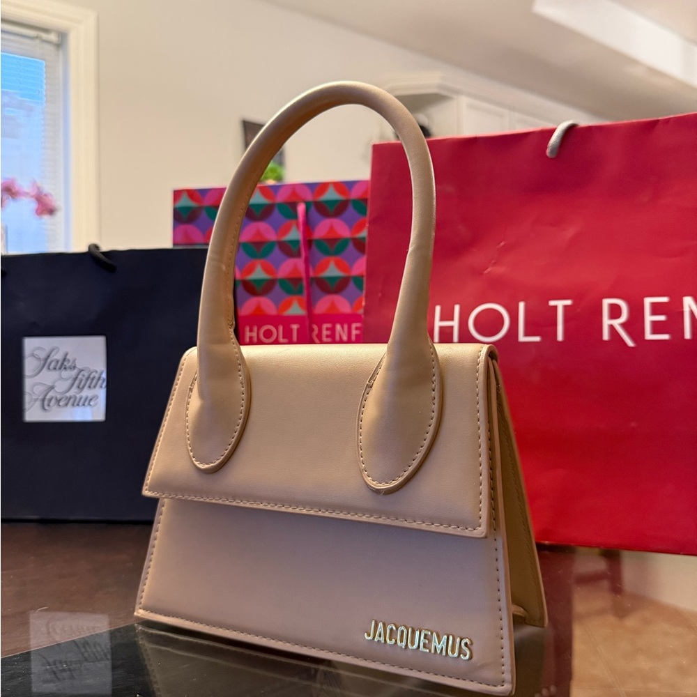Jacquemus Beige Moyer Le Chiquito Tote with Gold Logo - Picture 6 of 6